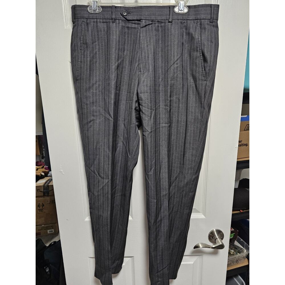 Brooks Brothers 40x34 Gray Striped 100% Wool 1818 Regent Mens Pants